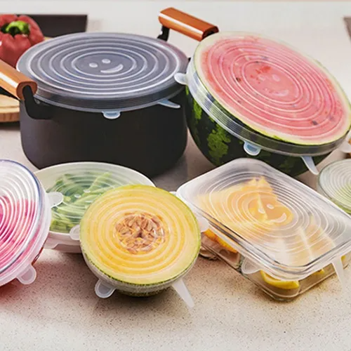 Tapas Reutilizables Cocina - Kit x 6 Und